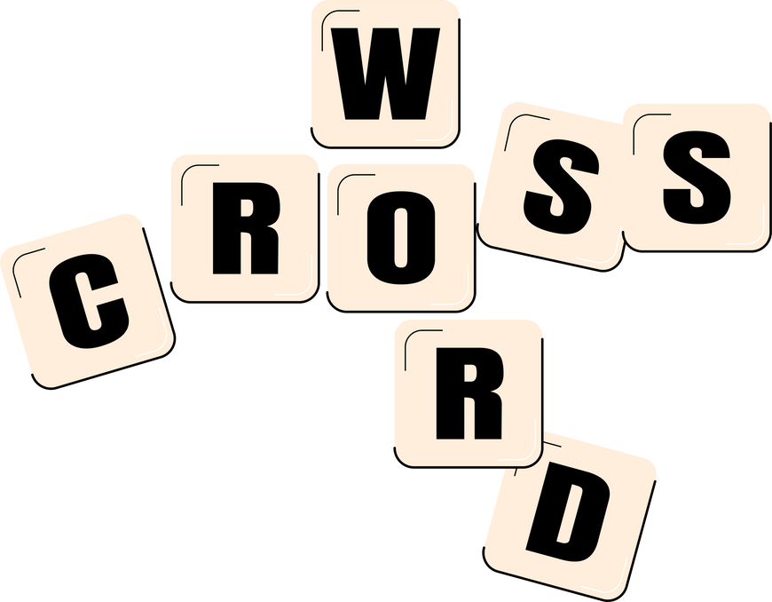 Crossword. puzzle solving concept